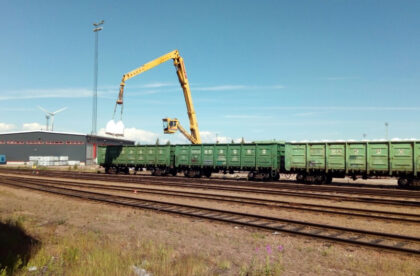 rail cargo bulk unloading finland warehouse