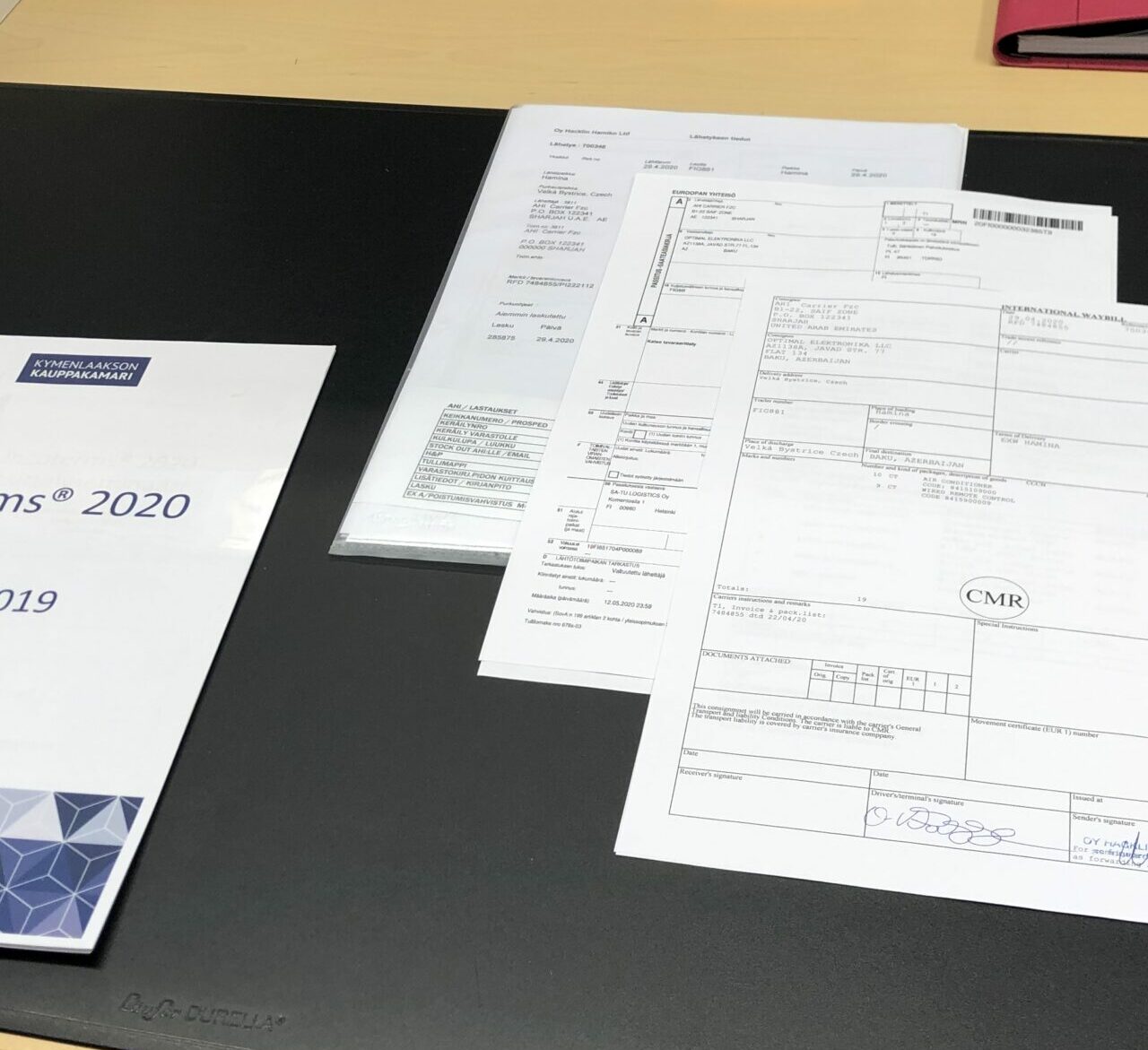 customs declarations documentation for cargo in Finland