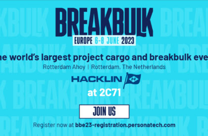 Hacklin Hamiko - invitation banner to join BreakBulk Europe exhibition in Rotterdam 6-8 June 2023