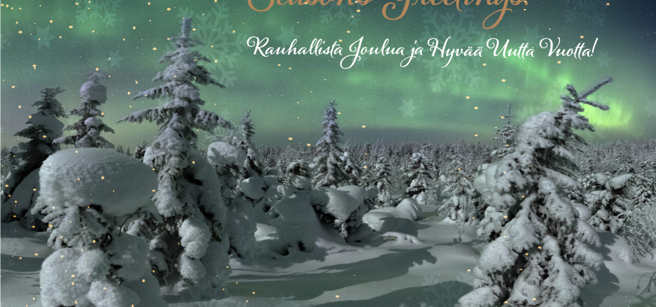 Season's greetings christmas card Hacklin Hamiko