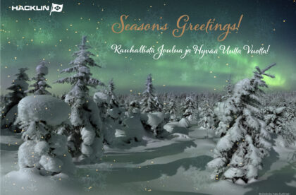 Season's greetings christmas card Hacklin Hamiko