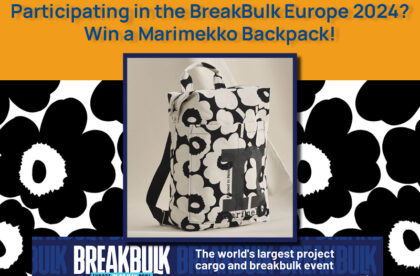 breakbulk Europe 2024 lottery marimekko backpack