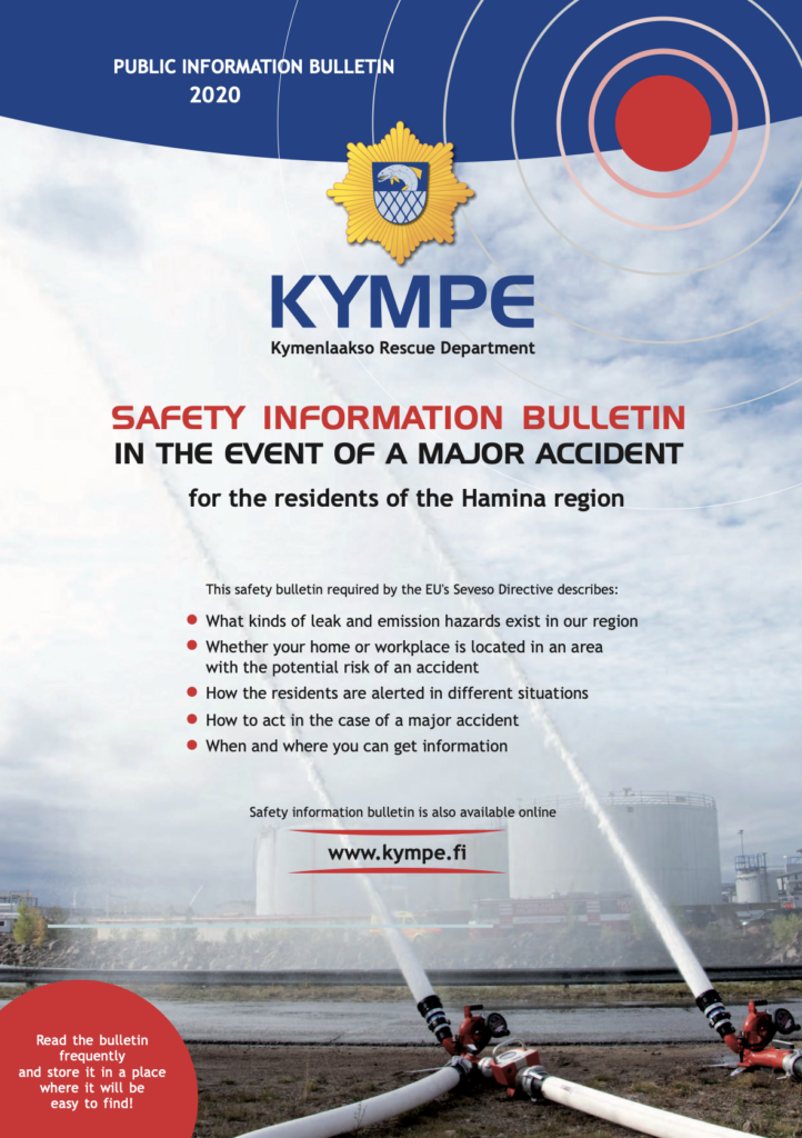 Safety information bulletin - Hacklin Hamiko chemical storage Finland hazardouz substances
