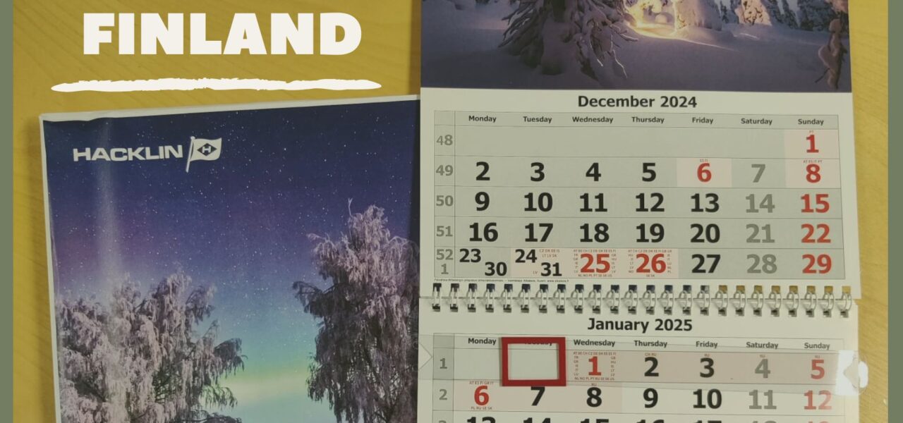 Hacklin calendars logistics finnish nature FINLAND