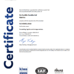 ISO 45001-2018 quality certificate Hacklin Hamiko - forwarding, logistics and storage services 9431-06en