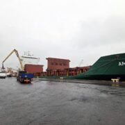 vessel unloading bulk big bags hacklin hamiko haminakotka port finland
