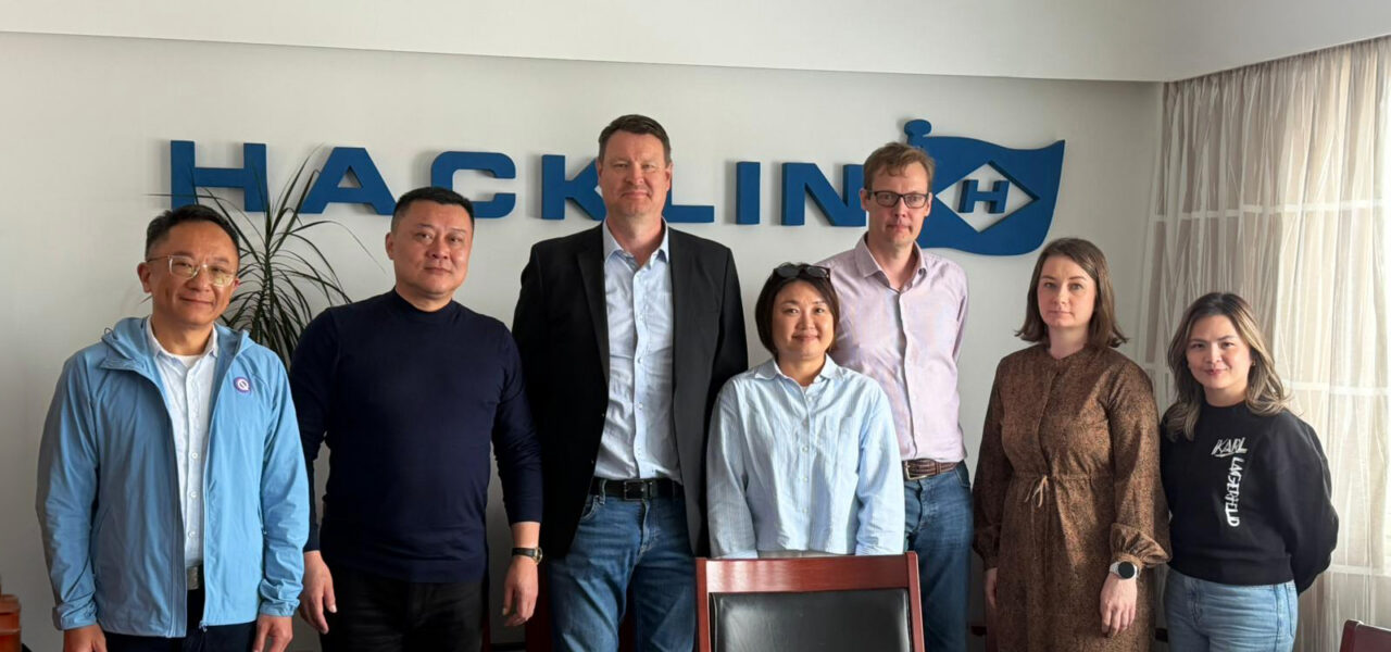 Logistics partners from China visiting Hacklin Hamiko's premises in HaminaKotka port, Finland