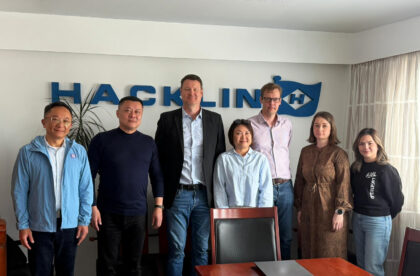 Logistics partners from China visiting Hacklin Hamiko's premises in HaminaKotka port, Finland