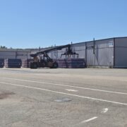 heavy lift at a warehouse yard