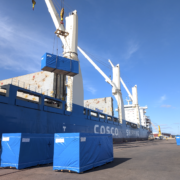 break bulk project vessel unloading in Hamina